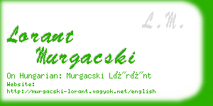 lorant murgacski business card